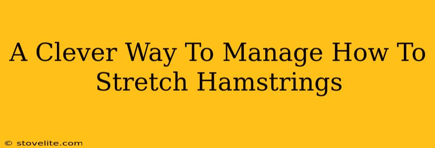 A Clever Way To Manage How To Stretch Hamstrings