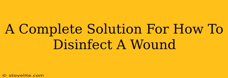 A Complete Solution For How To Disinfect A Wound