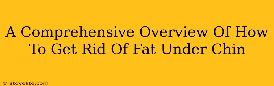 A Comprehensive Overview Of How To Get Rid Of Fat Under Chin