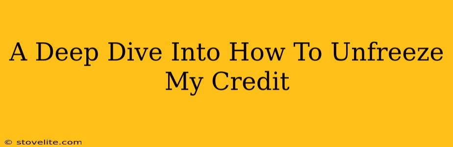 A Deep Dive Into How To Unfreeze My Credit