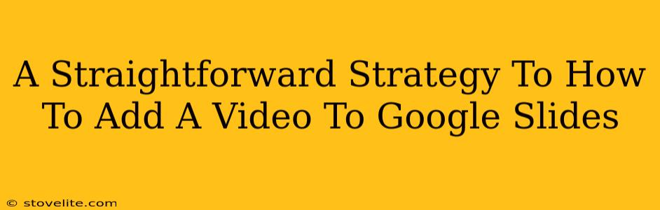 A Straightforward Strategy To How To Add A Video To Google Slides