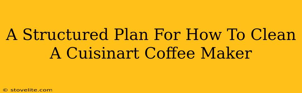 A Structured Plan For How To Clean A Cuisinart Coffee Maker