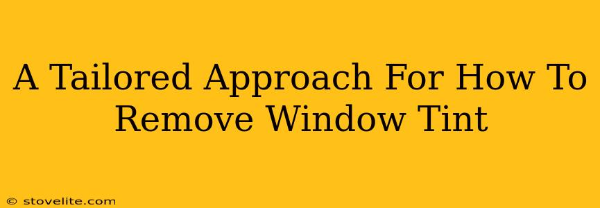 A Tailored Approach For How To Remove Window Tint