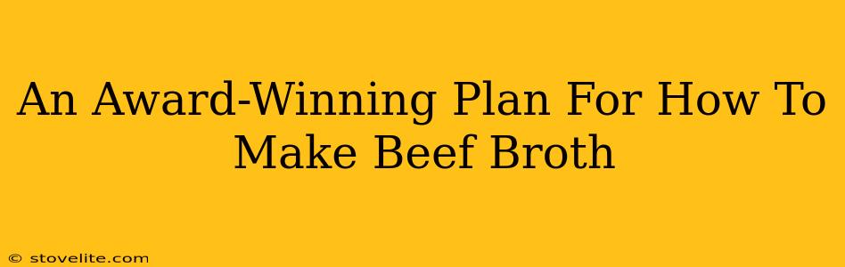 An Award-Winning Plan For How To Make Beef Broth