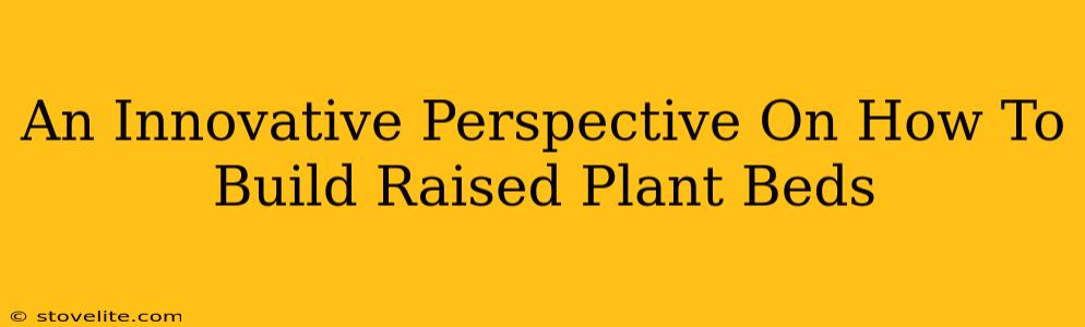 An Innovative Perspective On How To Build Raised Plant Beds