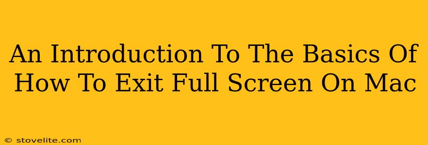 An Introduction To The Basics Of How To Exit Full Screen On Mac