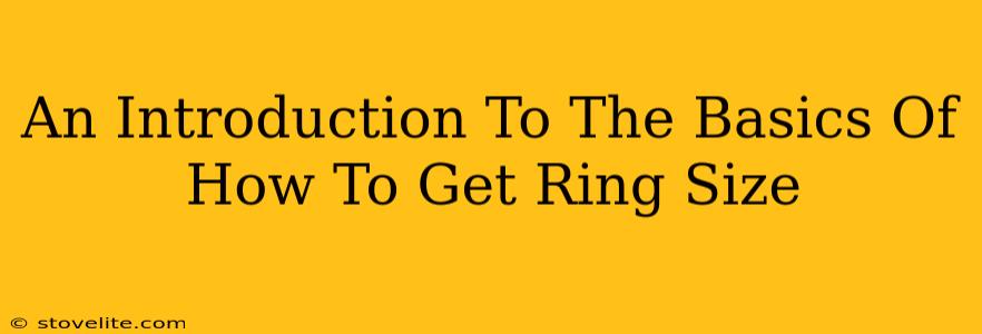 An Introduction To The Basics Of How To Get Ring Size