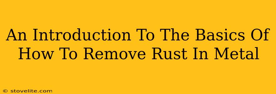 An Introduction To The Basics Of How To Remove Rust In Metal