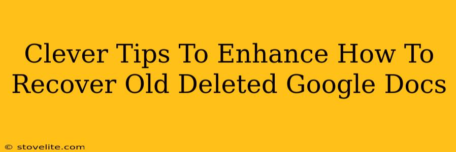 Clever Tips To Enhance How To Recover Old Deleted Google Docs