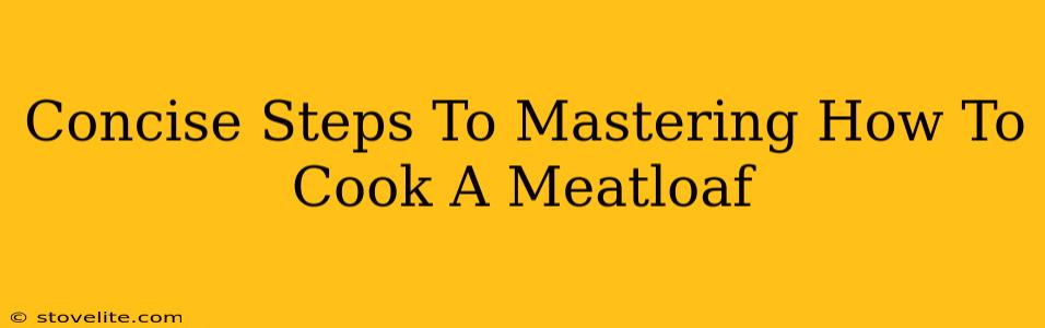 Concise Steps To Mastering How To Cook A Meatloaf