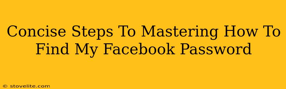 Concise Steps To Mastering How To Find My Facebook Password