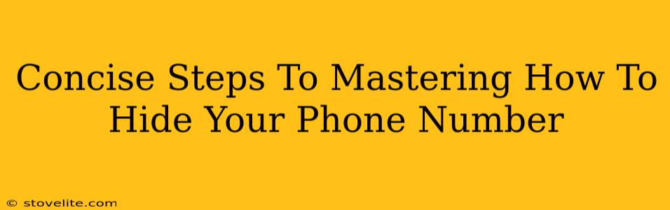 Concise Steps To Mastering How To Hide Your Phone Number