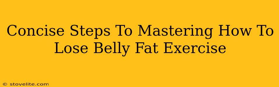 Concise Steps To Mastering How To Lose Belly Fat Exercise