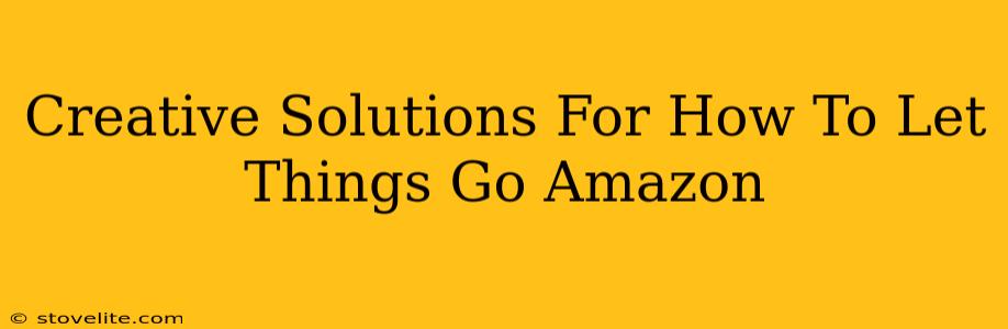 Creative Solutions For How To Let Things Go Amazon