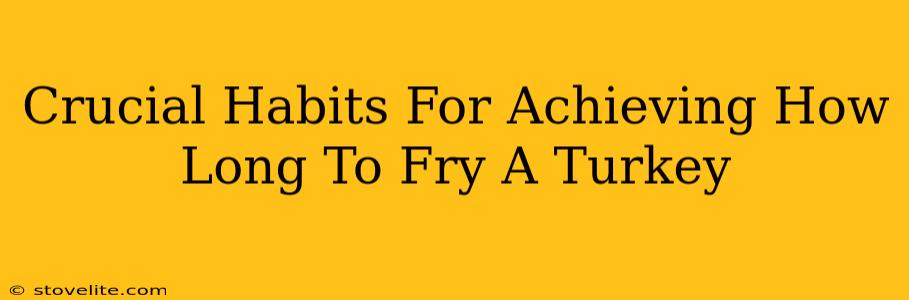 Crucial Habits For Achieving How Long To Fry A Turkey