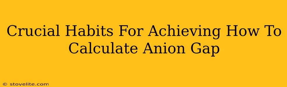 Crucial Habits For Achieving How To Calculate Anion Gap