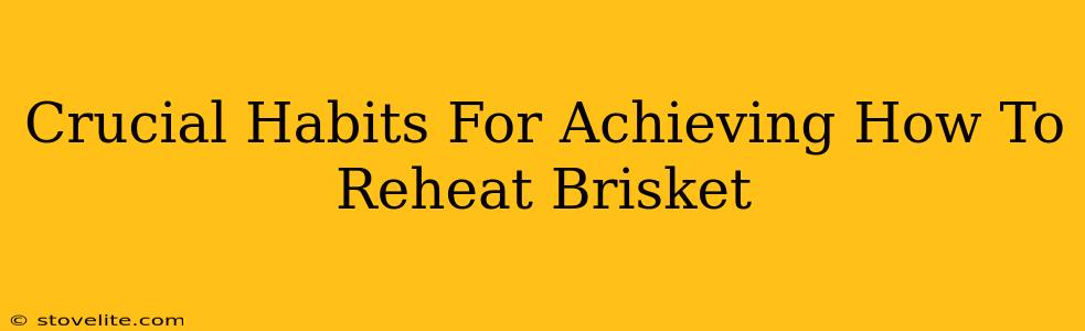 Crucial Habits For Achieving How To Reheat Brisket