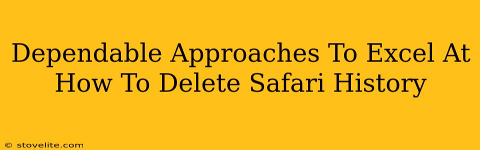 Dependable Approaches To Excel At How To Delete Safari History