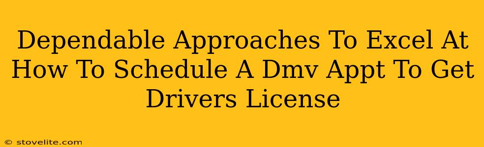 Dependable Approaches To Excel At How To Schedule A Dmv Appt To Get Drivers License