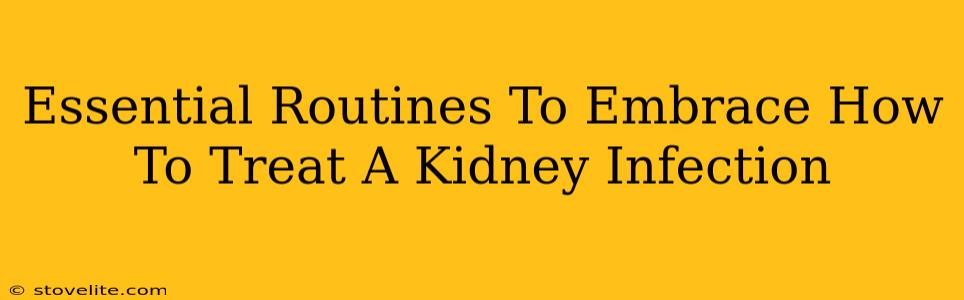 Essential Routines To Embrace How To Treat A Kidney Infection
