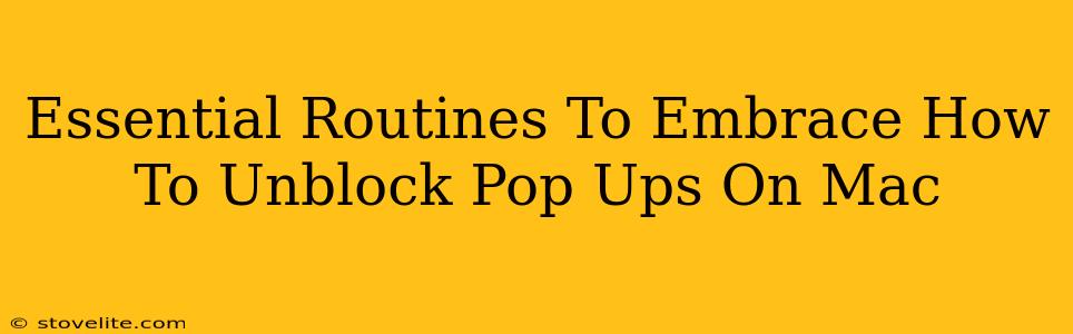 Essential Routines To Embrace How To Unblock Pop Ups On Mac
