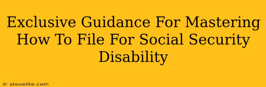 Exclusive Guidance For Mastering How To File For Social Security Disability