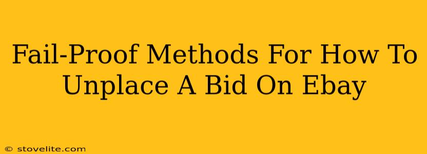 Fail-Proof Methods For How To Unplace A Bid On Ebay