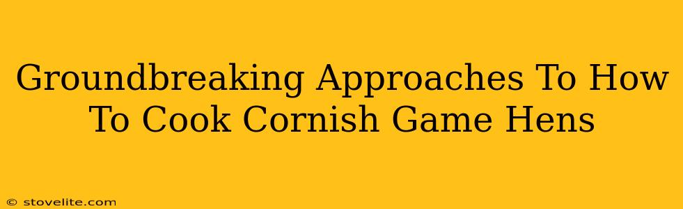 Groundbreaking Approaches To How To Cook Cornish Game Hens