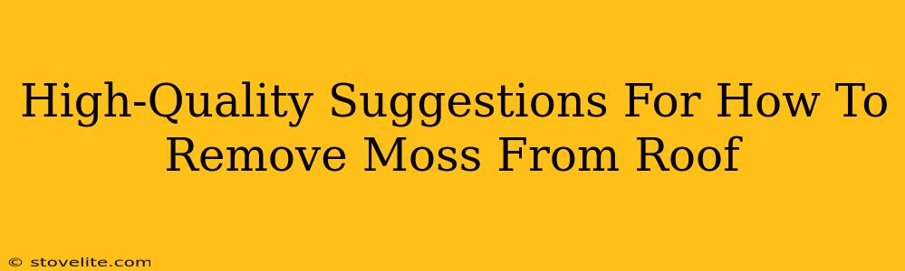 High-Quality Suggestions For How To Remove Moss From Roof