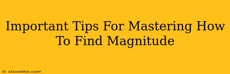 Important Tips For Mastering How To Find Magnitude
