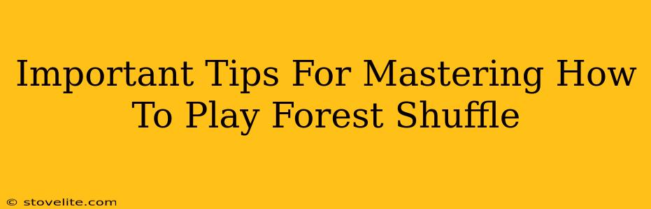 Important Tips For Mastering How To Play Forest Shuffle