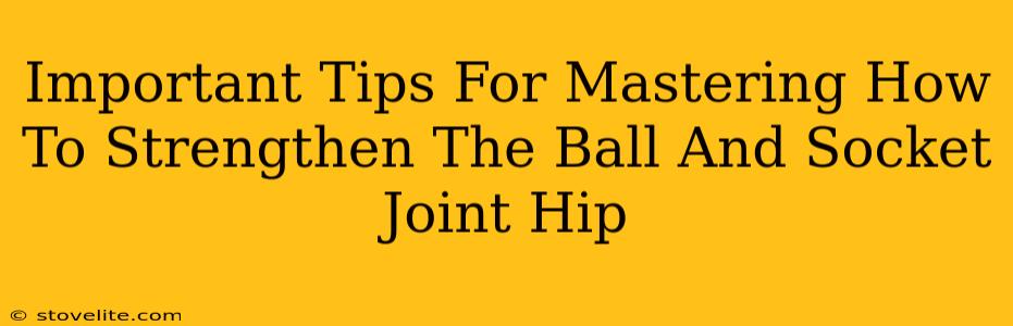 Important Tips For Mastering How To Strengthen The Ball And Socket Joint Hip