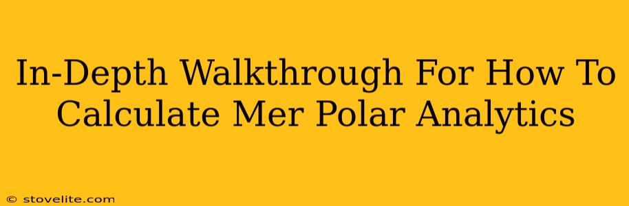 In-Depth Walkthrough For How To Calculate Mer Polar Analytics