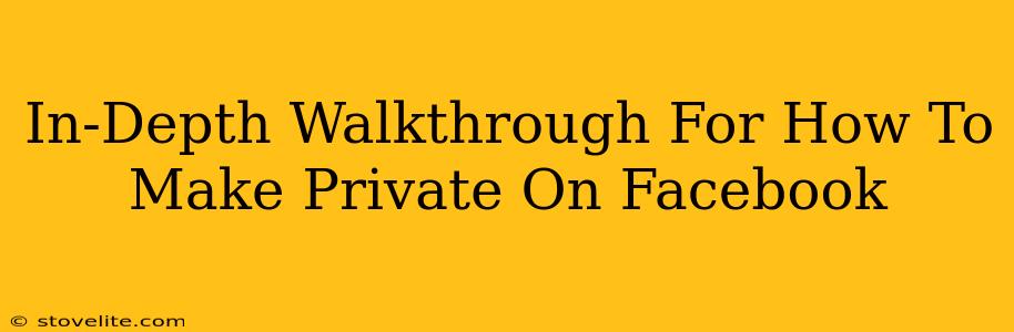 In-Depth Walkthrough For How To Make Private On Facebook