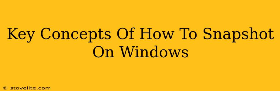 Key Concepts Of How To Snapshot On Windows