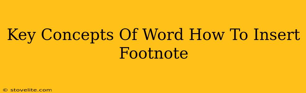 Key Concepts Of Word How To Insert Footnote