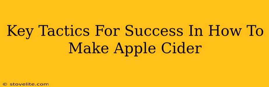 Key Tactics For Success In How To Make Apple Cider