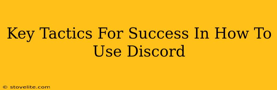 Key Tactics For Success In How To Use Discord