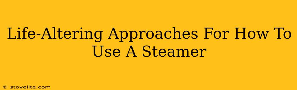 Life-Altering Approaches For How To Use A Steamer