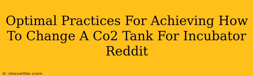 Optimal Practices For Achieving How To Change A Co2 Tank For Incubator Reddit