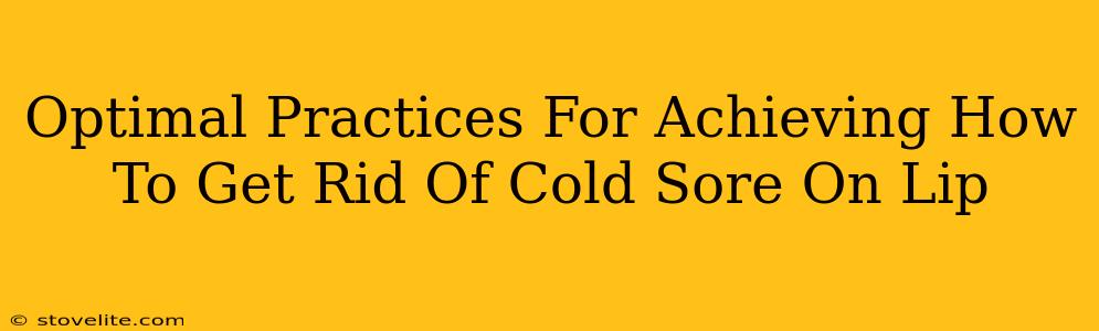 Optimal Practices For Achieving How To Get Rid Of Cold Sore On Lip