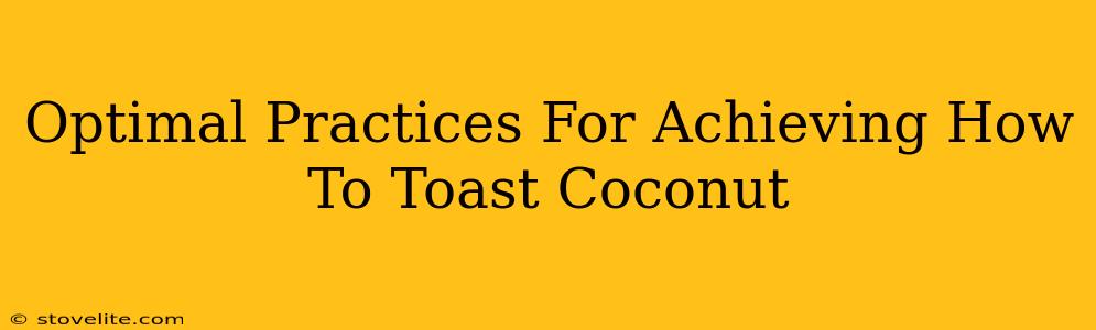 Optimal Practices For Achieving How To Toast Coconut