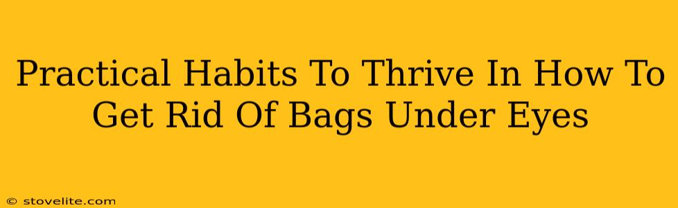 Practical Habits To Thrive In How To Get Rid Of Bags Under Eyes