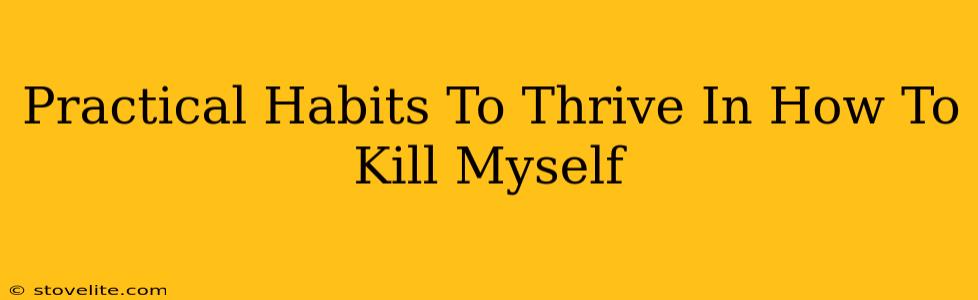 Practical Habits To Thrive In How To Kill Myself