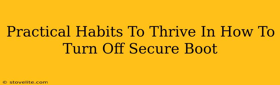 Practical Habits To Thrive In How To Turn Off Secure Boot