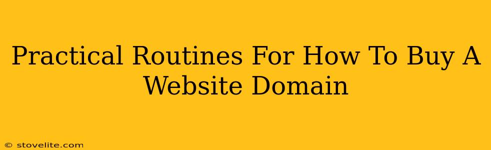 Practical Routines For How To Buy A Website Domain