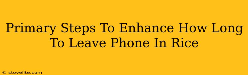 Primary Steps To Enhance How Long To Leave Phone In Rice