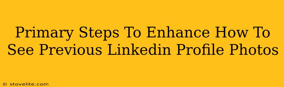 Primary Steps To Enhance How To See Previous Linkedin Profile Photos