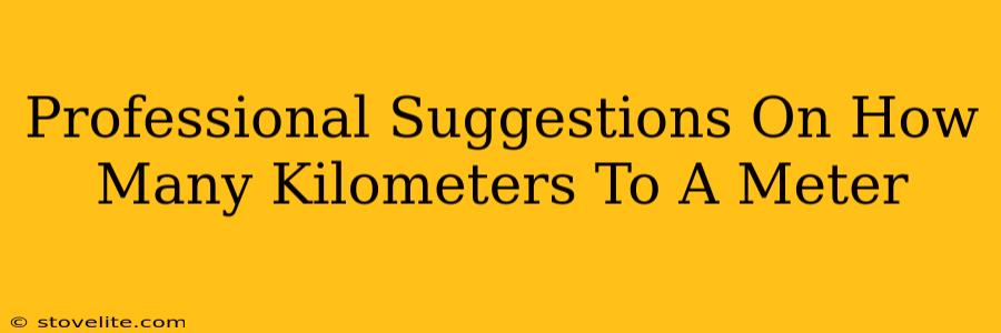 Professional Suggestions On How Many Kilometers To A Meter