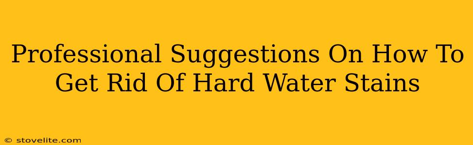 Professional Suggestions On How To Get Rid Of Hard Water Stains